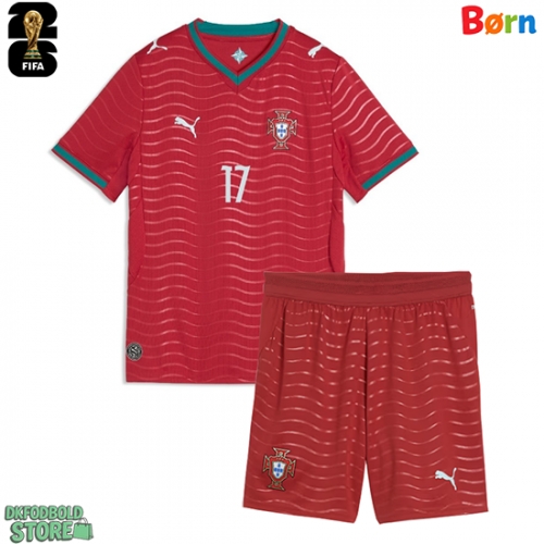 Portugal Rafael Leao #17 Replika Babytøj Hjemmebanesæt Børn VM 2026 Kortærmet (+ Korte bukser)